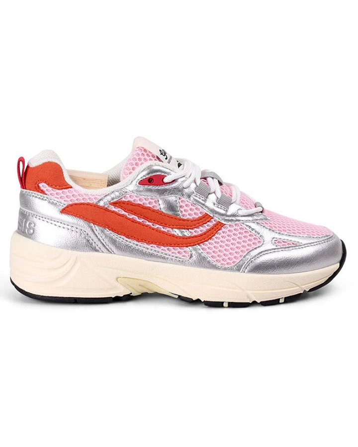 Genesis Damen vegan Sneaker G-Eco 99 Multi Silber/Orange/Rosa