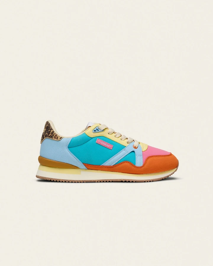 Odaje Damen vegan Sneaker Andrée Orange/Pink/Zitrone