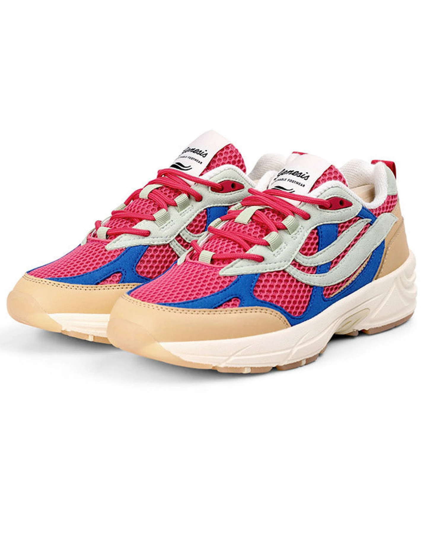 Genesis Damen vegan Sneaker G-Eco 99 Multi Beige/Mint/Magenta – Ansicht 2