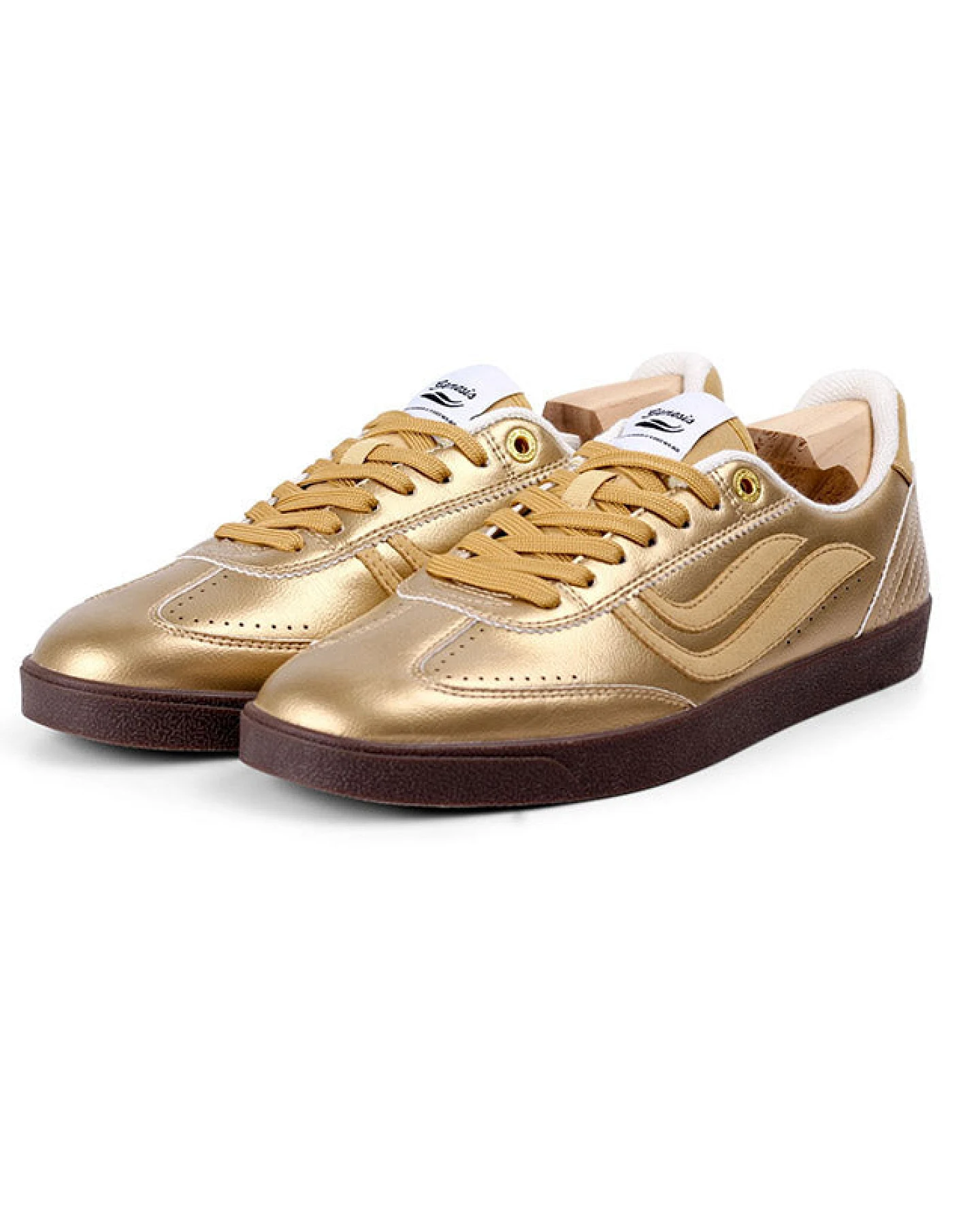 Genesis Damen vegan Sneaker G-Volley Metallic Gold – Ansicht 2