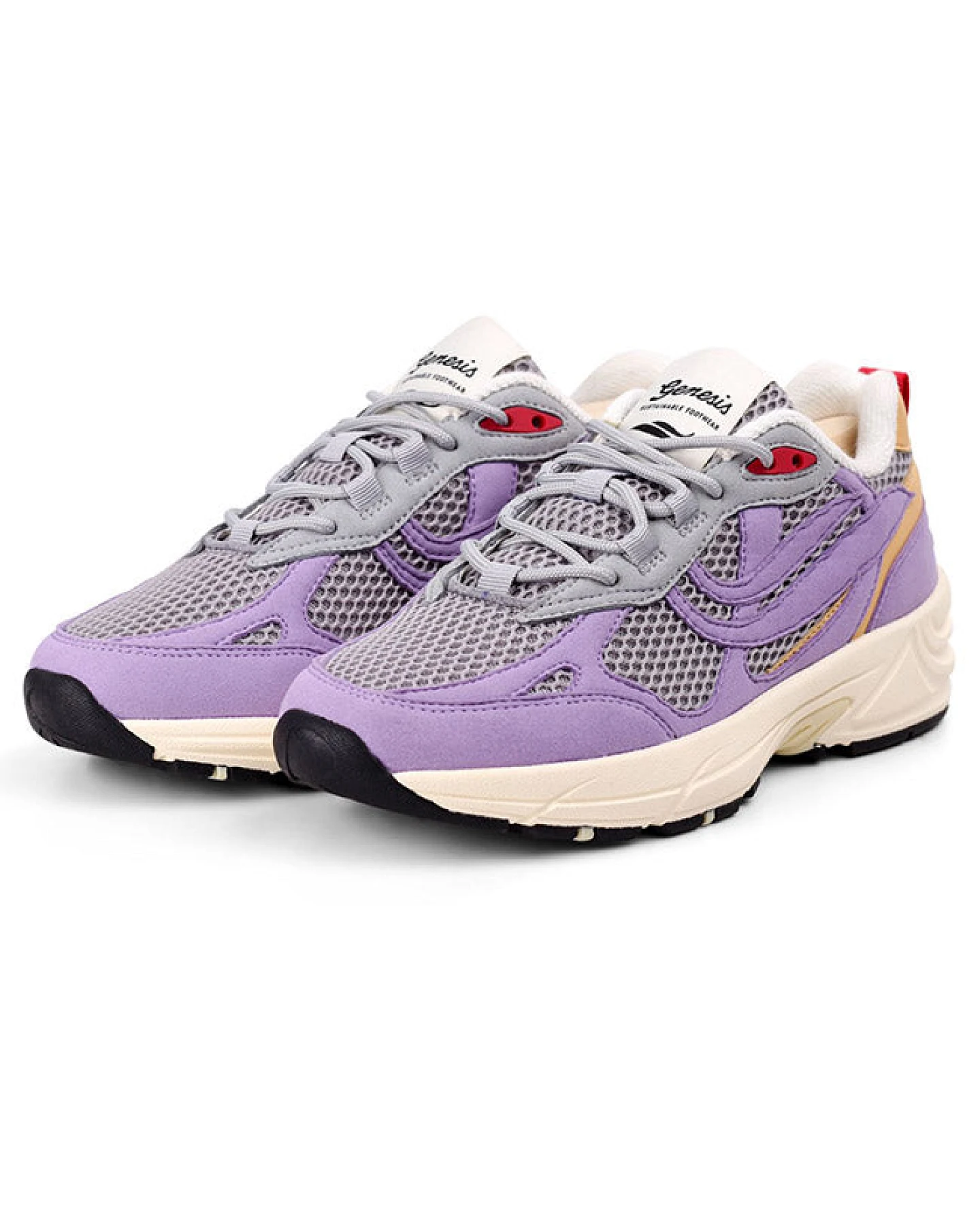 Genesis Damen vegan Sneaker G-Eco 99 Multi Lavendel/Beige/Grau – Ansicht 2