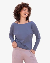 Produktseite: Jaya Organics Langarmshirt Yanti - Bluegrey S