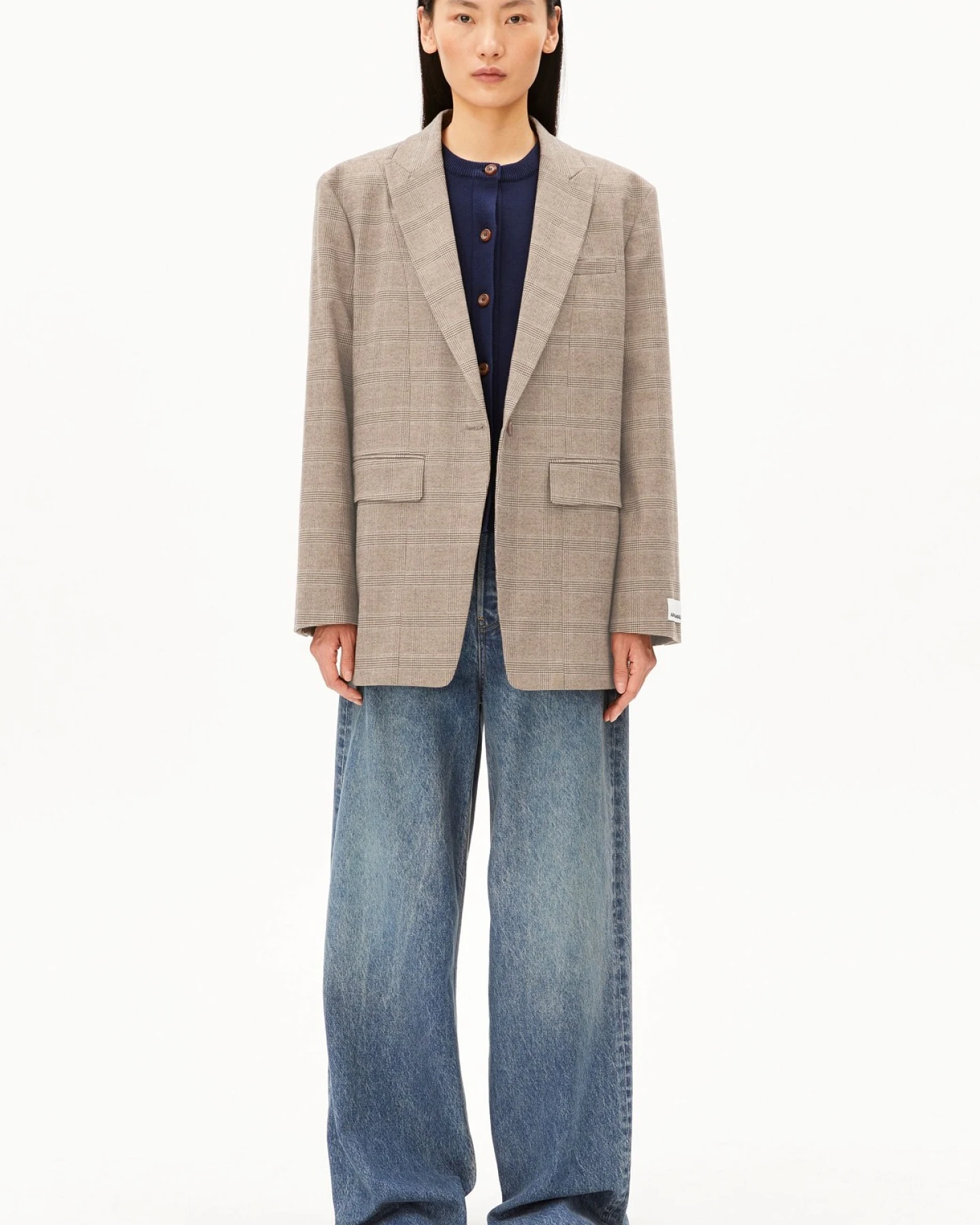 Blazer Check Oversized Beige – Ansicht 3