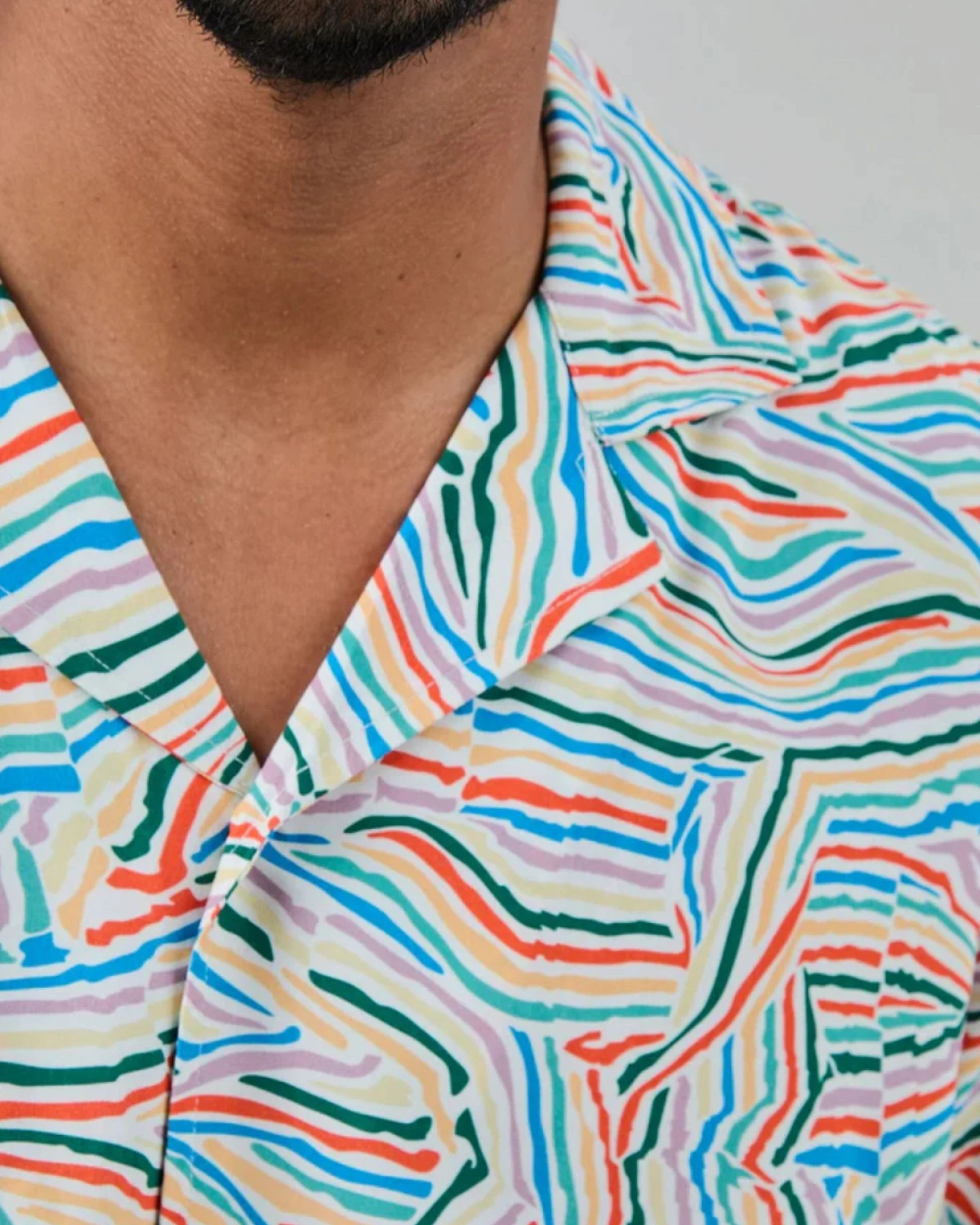 Hemd Messy Stripes Aloha Blau – Ansicht 3