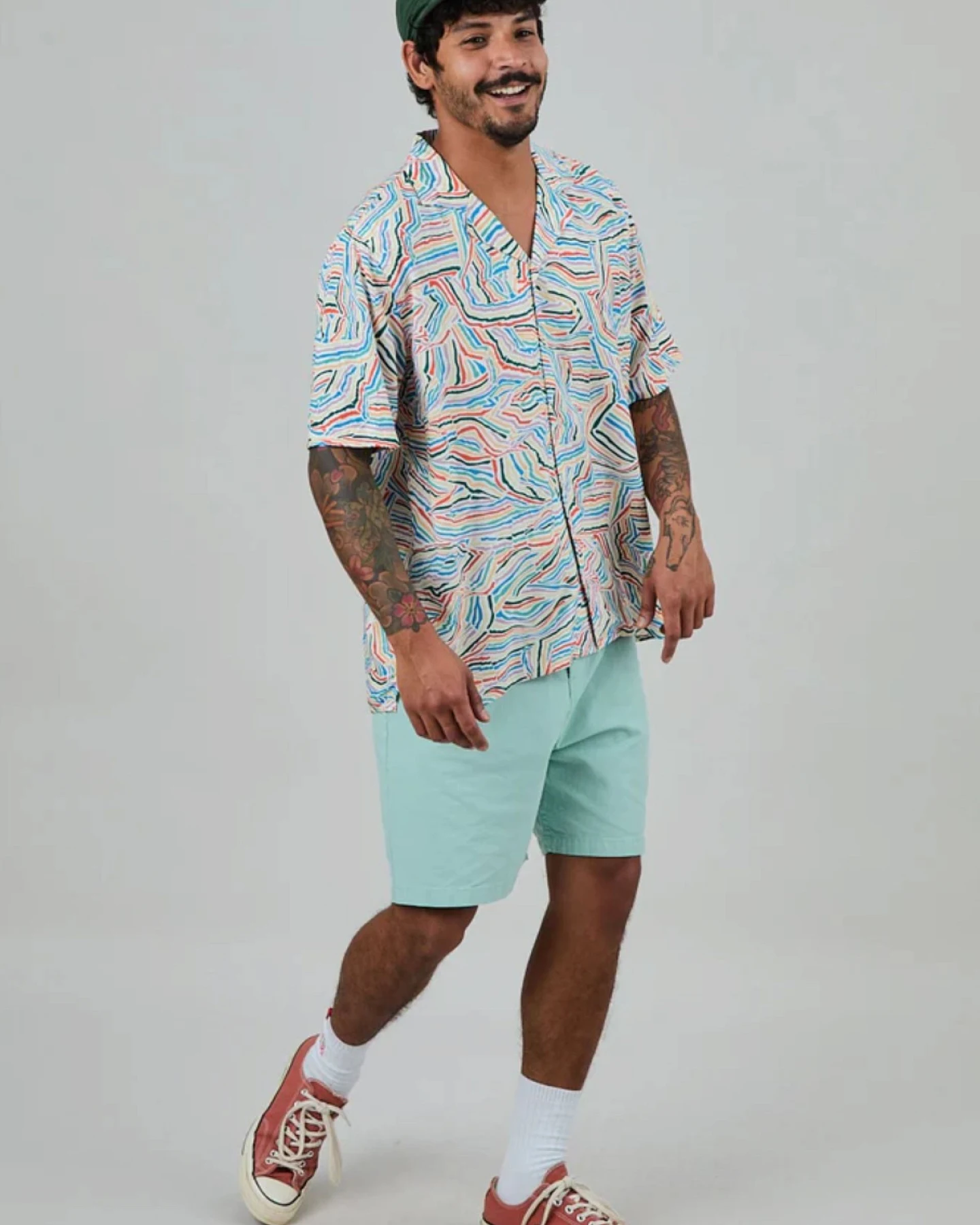 Hemd Messy Stripes Aloha Blau – Ansicht 4
