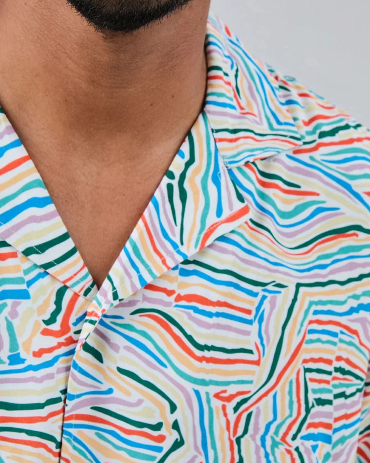 Hemd Messy Stripes Aloha Blau – Ansicht 5