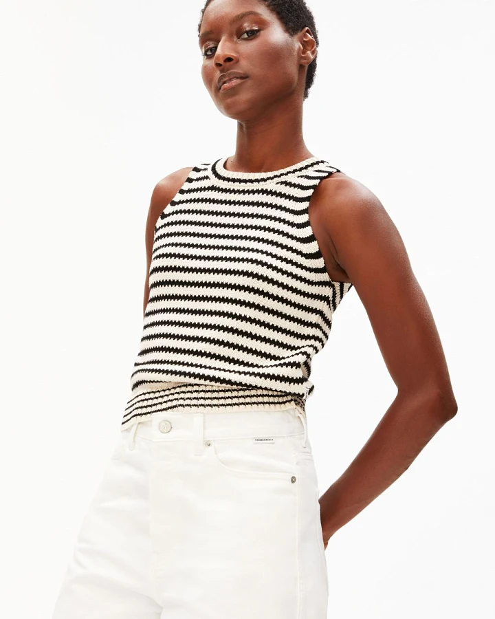 Stricktop Stripe Schwarz