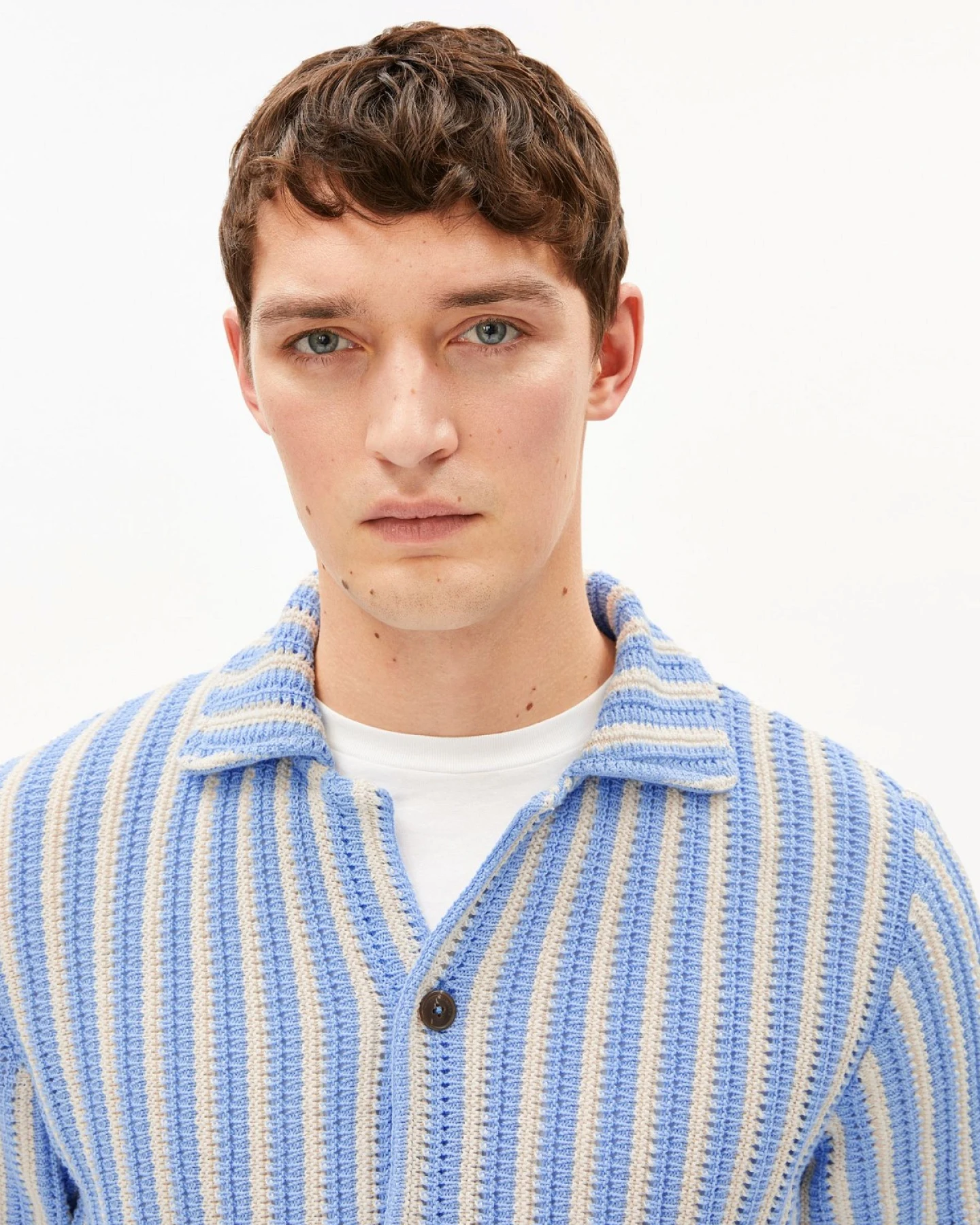 Hemd Knit Striped Blau – Ansicht 3
