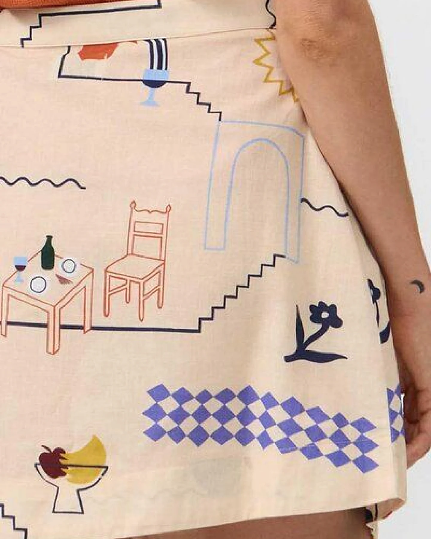 Suite13lab Damen-Minirock POLO im Holiday-Print – Ansicht 4