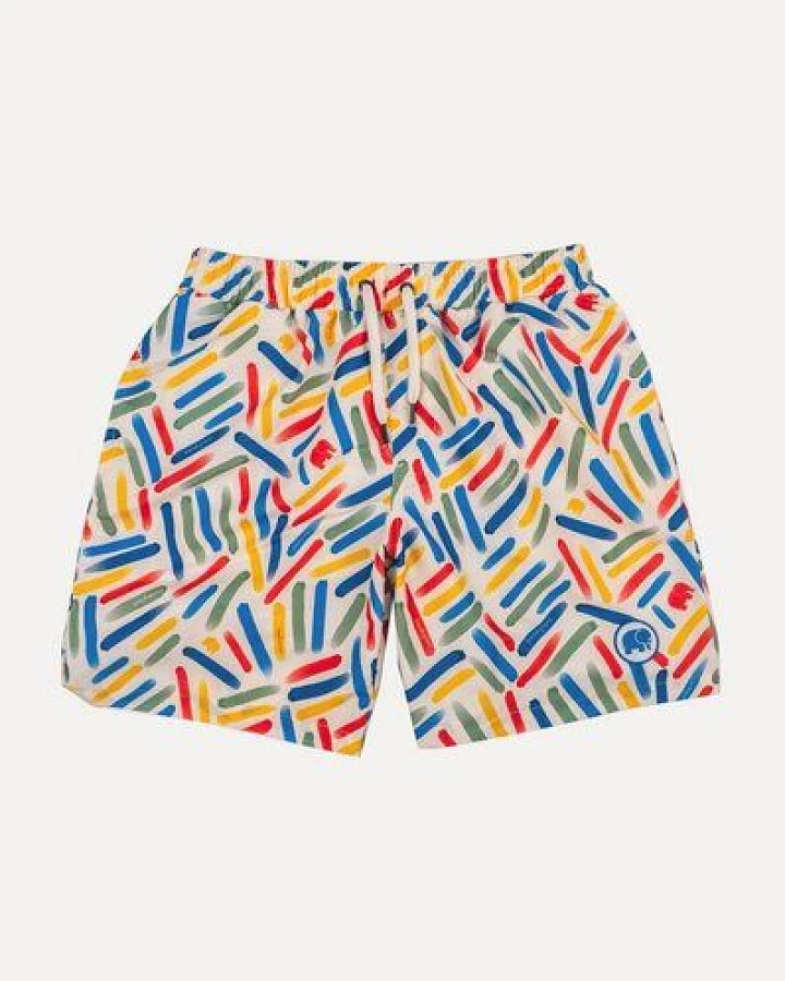 Trendsplant Strokes SEAQUAL®YARN Swim Trunks Mediterranean