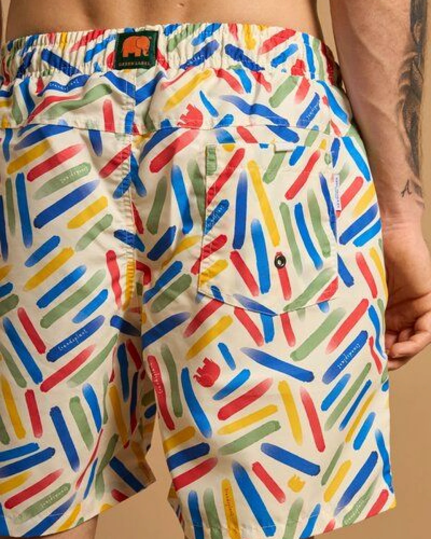 Trendsplant Strokes SEAQUAL®YARN Swim Trunks Mediterranean – Ansicht 4
