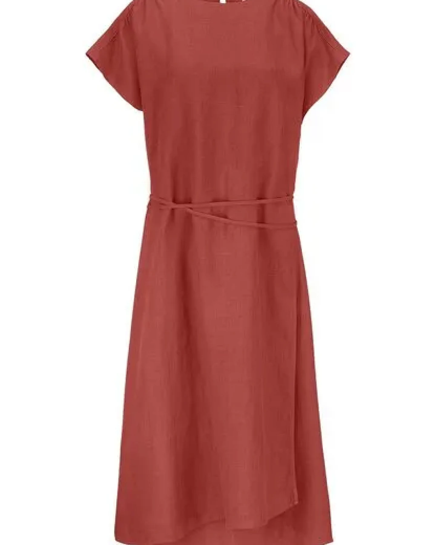 hessnatur Gewebe Kleid mit Wickeloptik Midi aus reinem Leinen – Ansicht 3