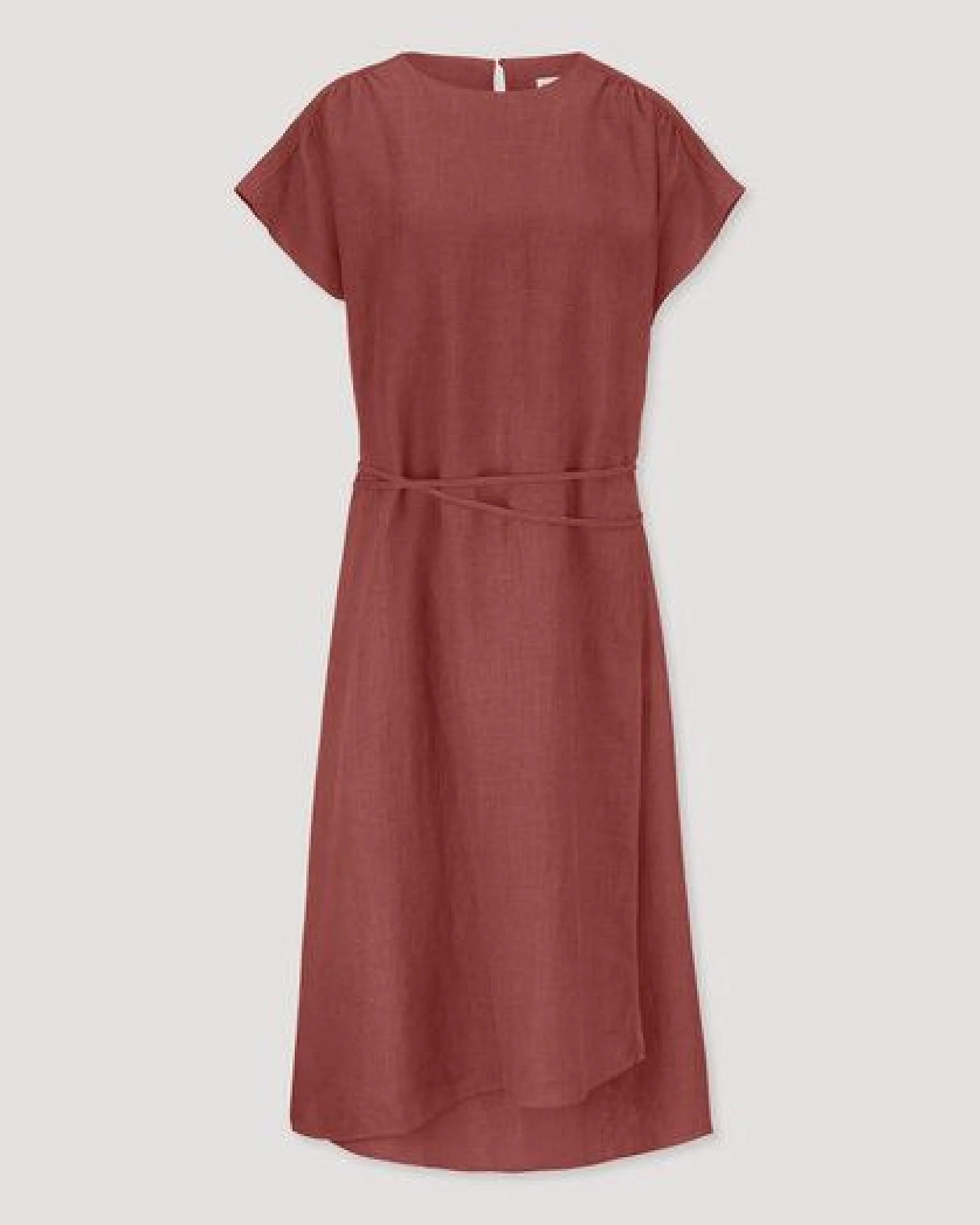 hessnatur Gewebe Kleid mit Wickeloptik Midi aus reinem Leinen – Ansicht 4