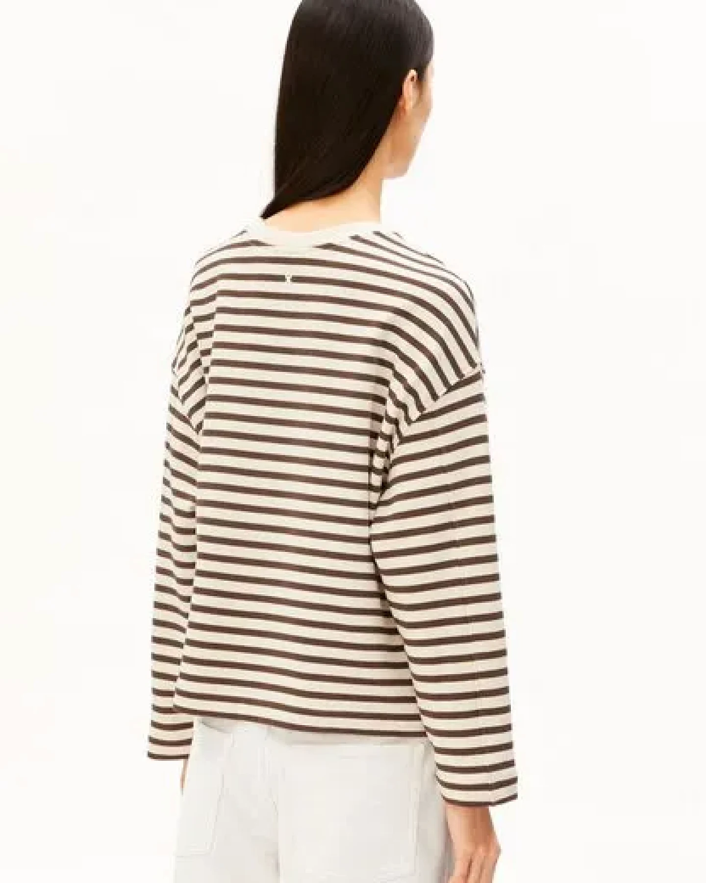 ARMEDANGELS FRANKAA MAARLEN STRIPE Damen Sweatshirt aus Bio-Baumwolle – Ansicht 2