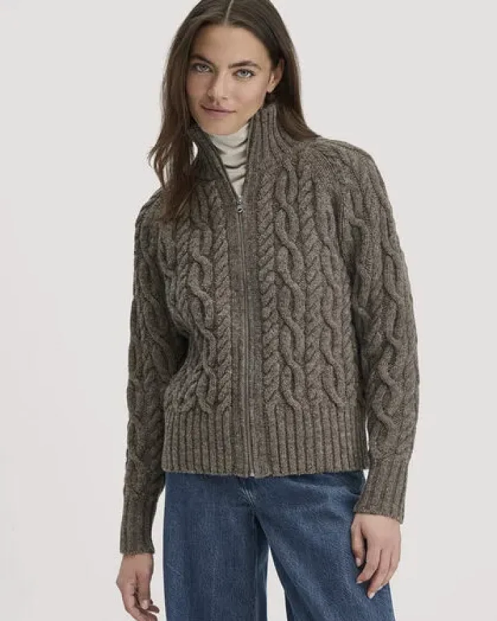 hessnatur Strick Jacke Relaxed aus reiner Schurwolle
