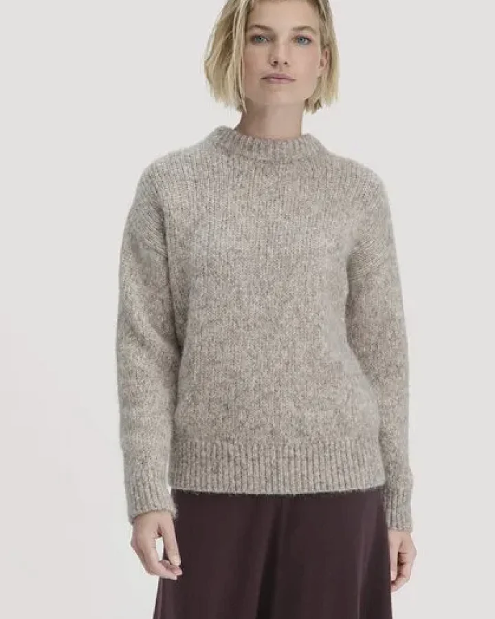 hessnatur Strick Pullover Relaxed aus Alpaka mit Bio-Baumwolle