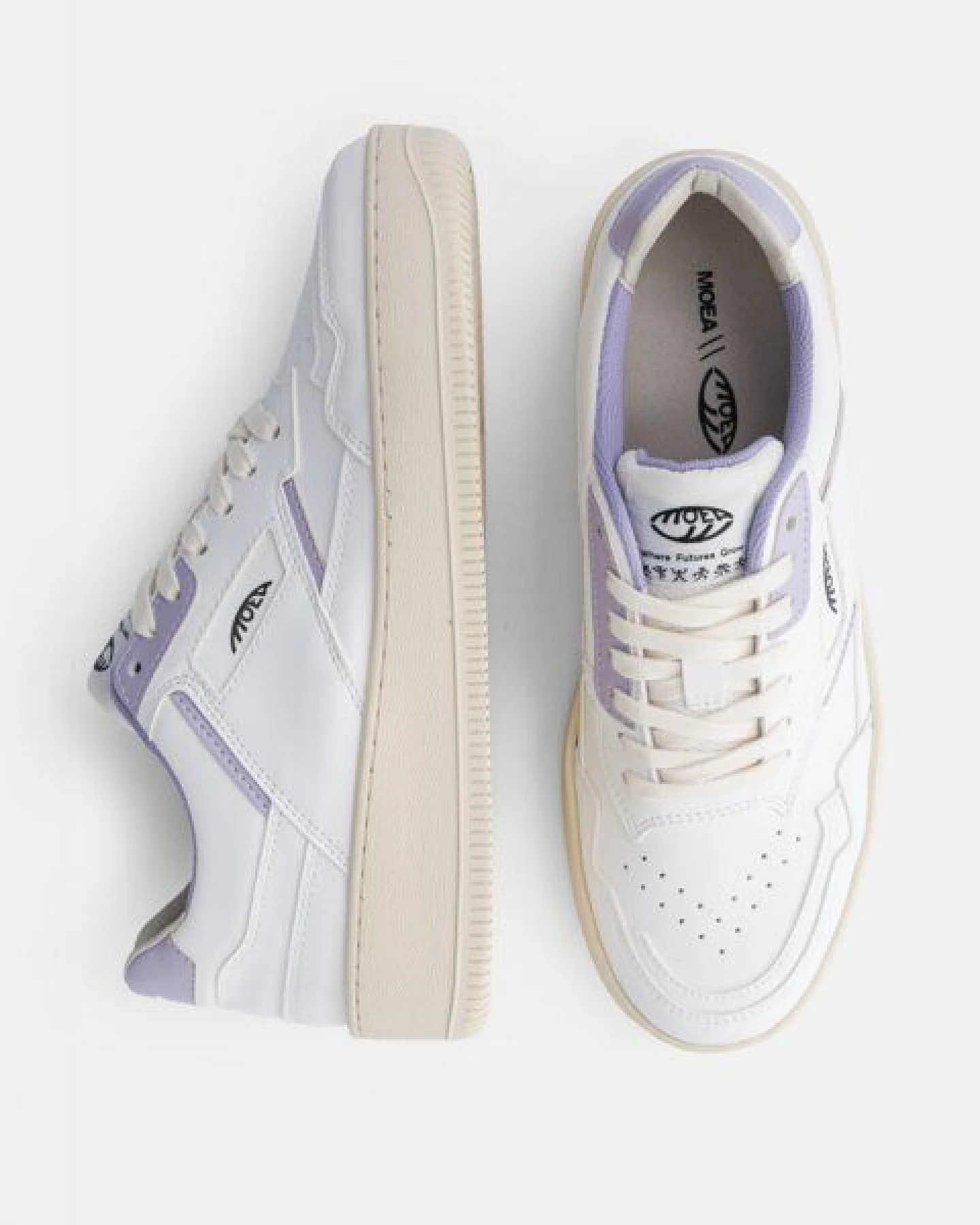 MoEa Sneakers Origin - White & Lila - Apple – Ansicht 2