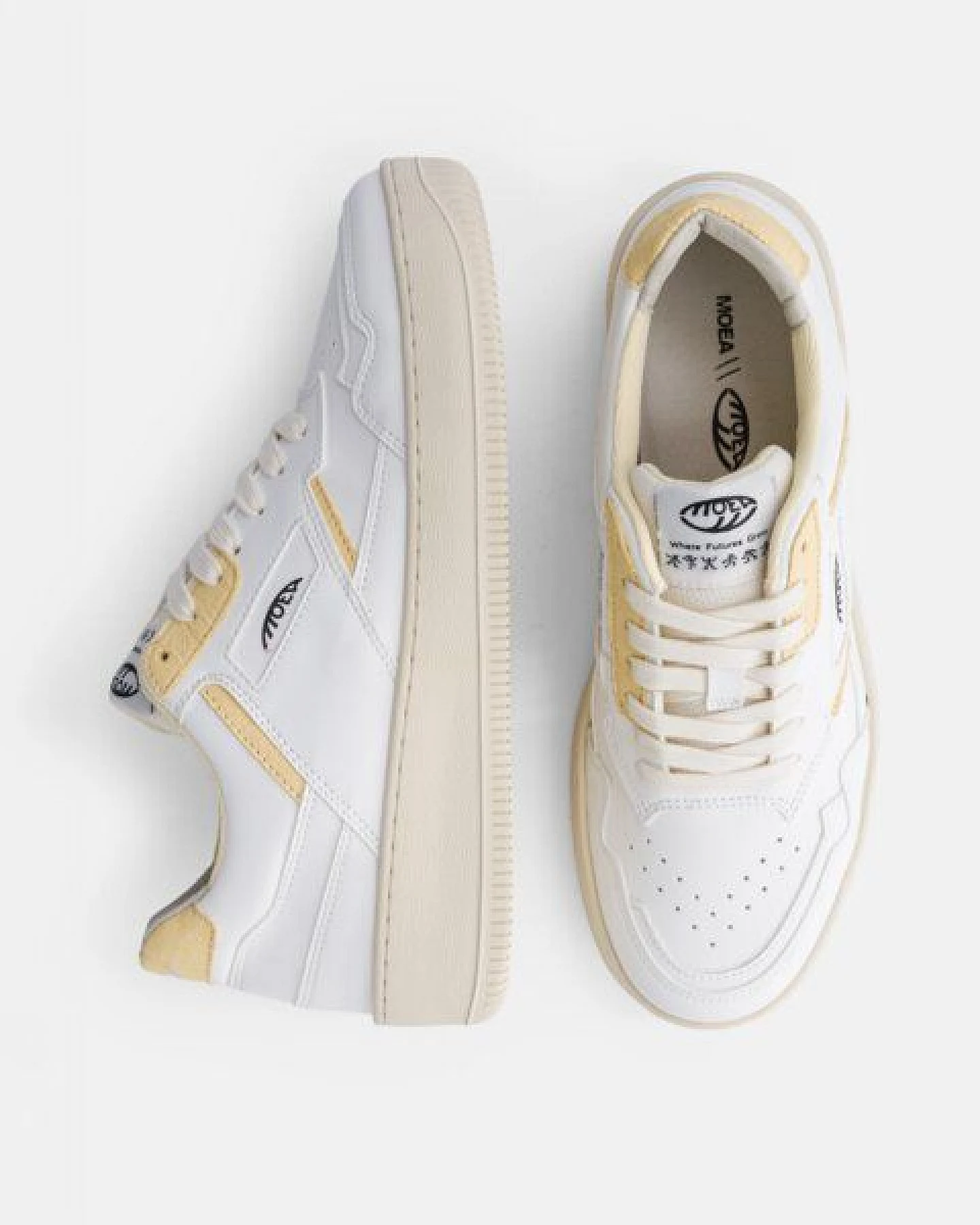 MoEa Sneakers Origin - White & Yellow - Pineapple – Ansicht 2