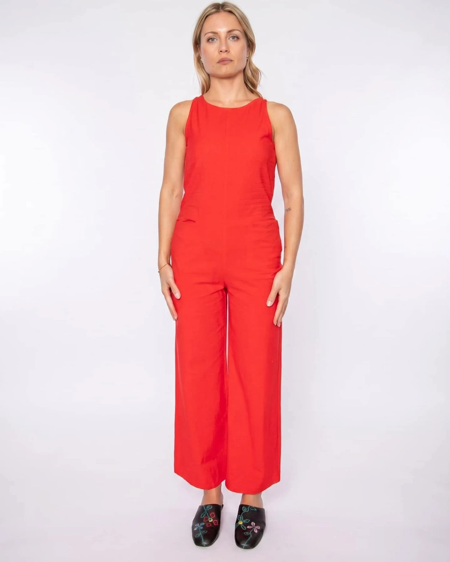 Thinking MU Jumpsuit Fiery Red Adriana Jumpsuit – Ansicht 2