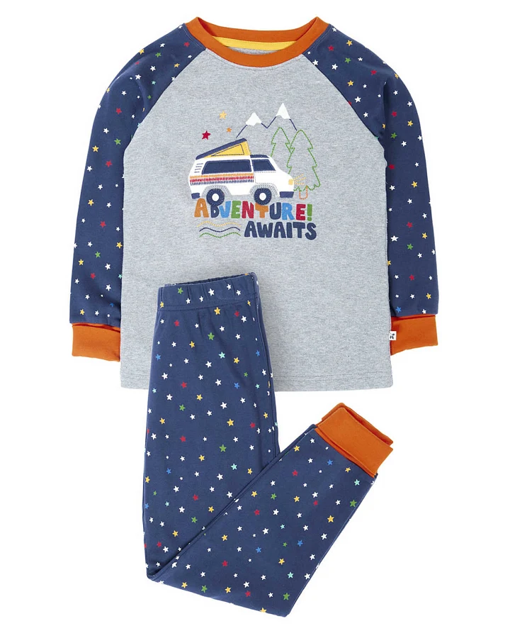 Frugi - Schlafanzug "Sterne" dunkelblau