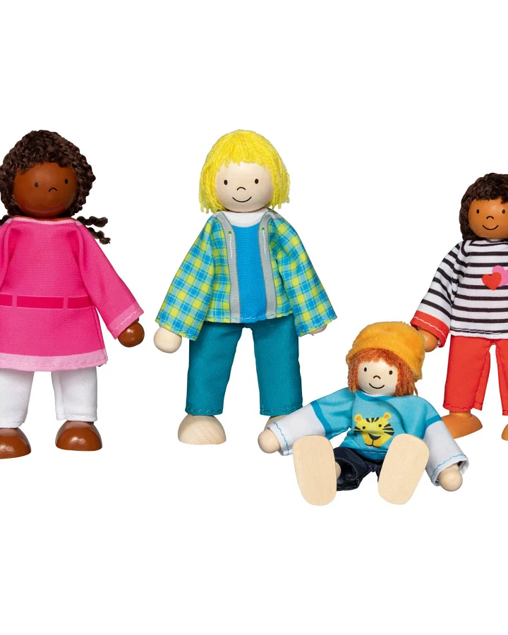 goki - Biegepuppen-Set Interkulturelle Familie