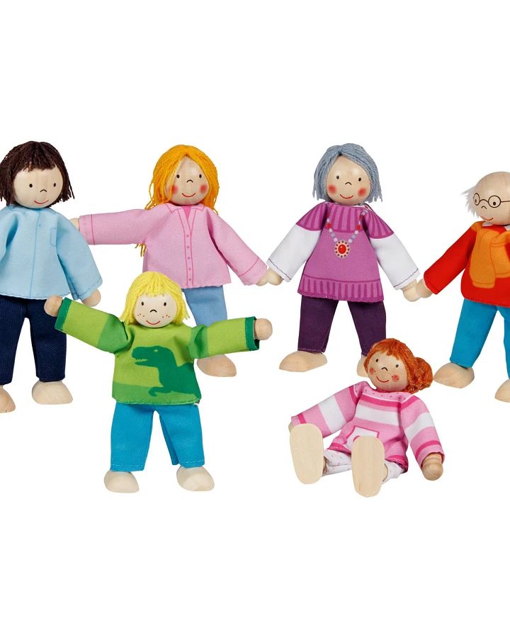 goki - Biegepuppen-Set Moderne Familie