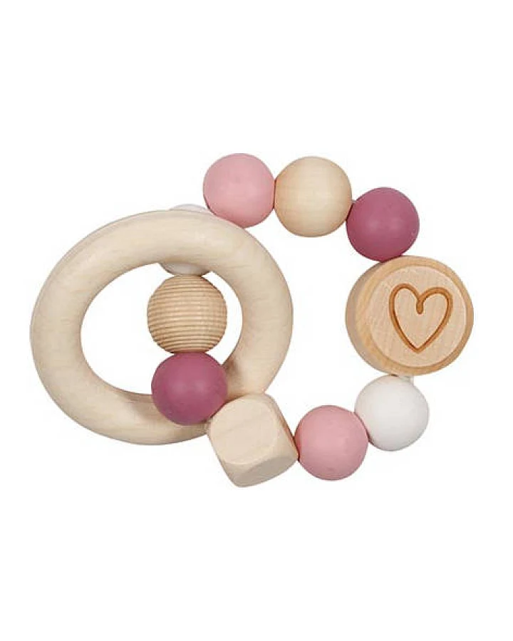 goki baby - Greifling "Herz" pink