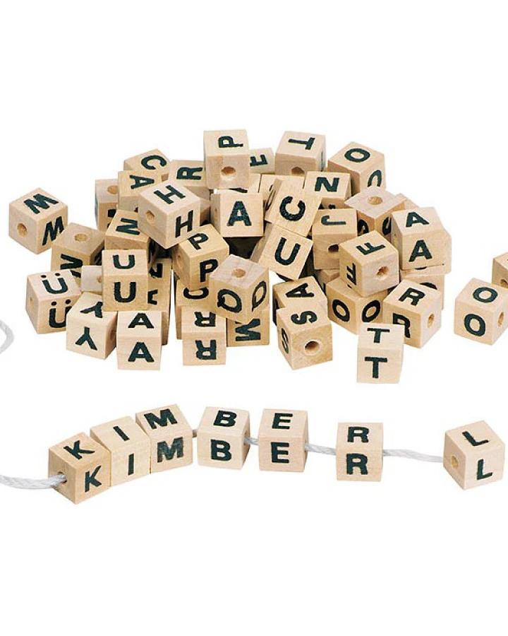 goki - Buchstabenwürfel natur