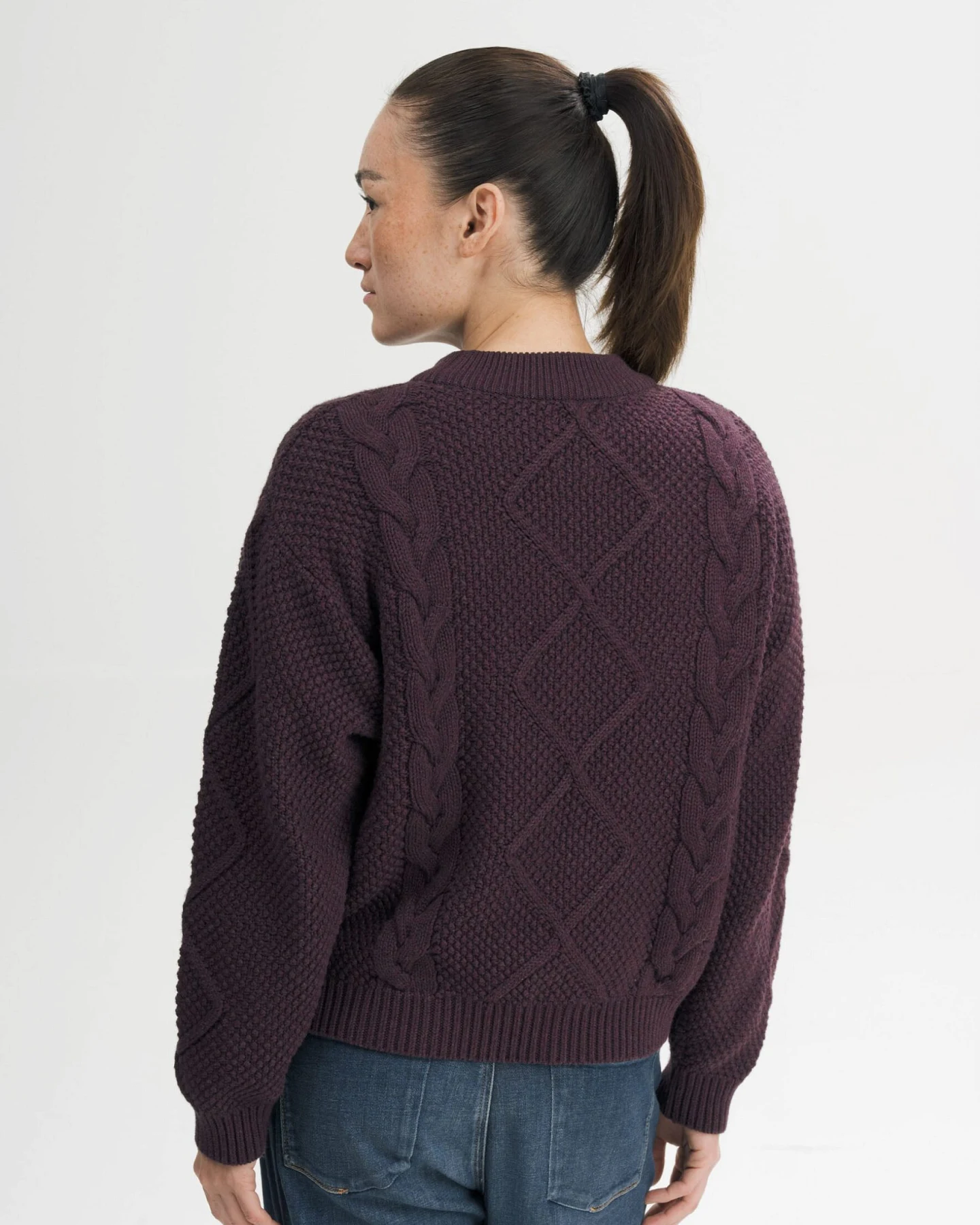 MELA Damen vegan Pullover Samaira Elderberry Melange – Ansicht 2