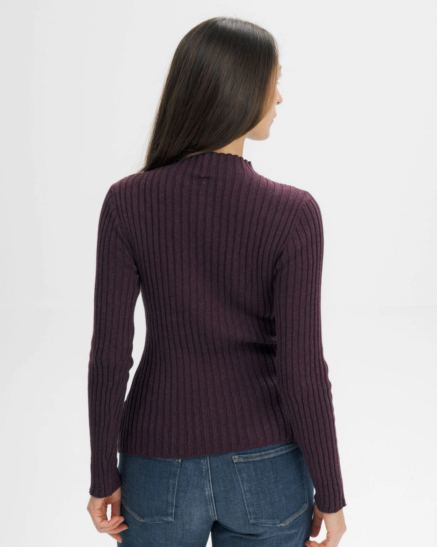 MELA Damen vegan Strickpullover Namari Elderberry Melange – Ansicht 2