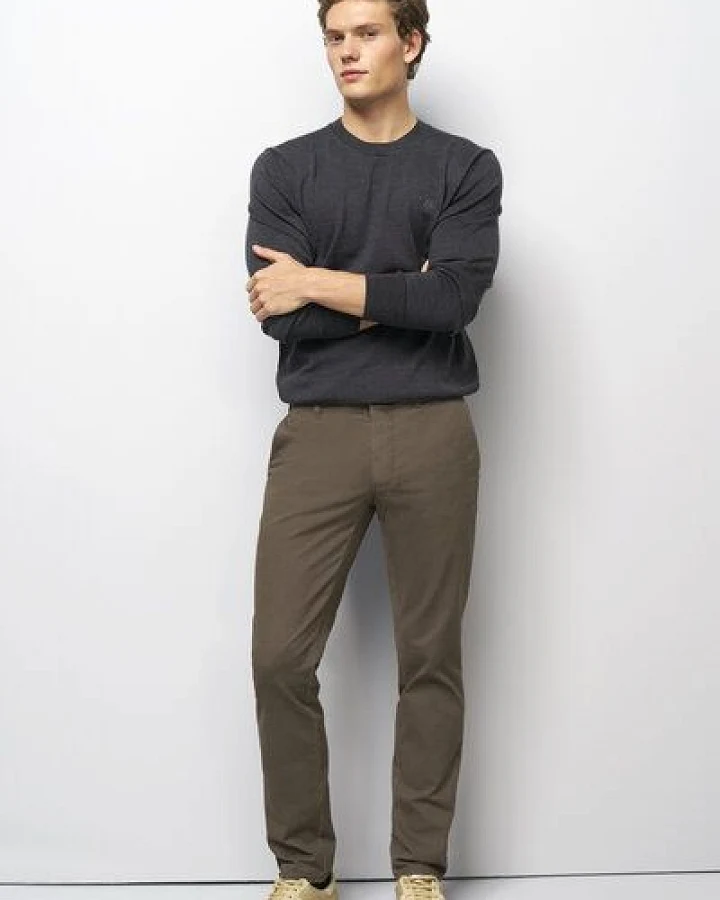 M 5 BY MEYER Sportliche Chino in Micro Struktur