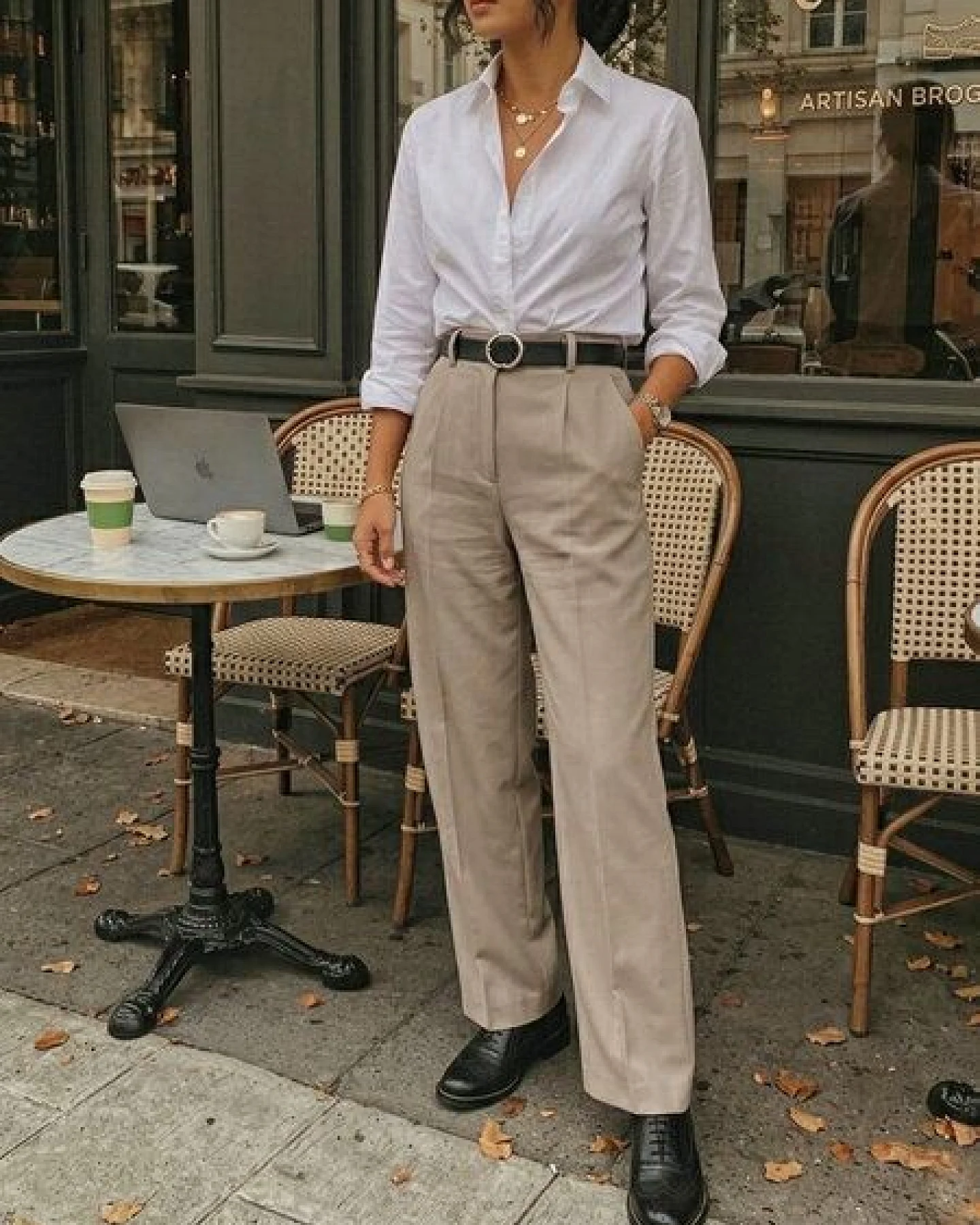 Will's Vegan Shop Weit geschnittene Oxford Brogues – Ansicht 2