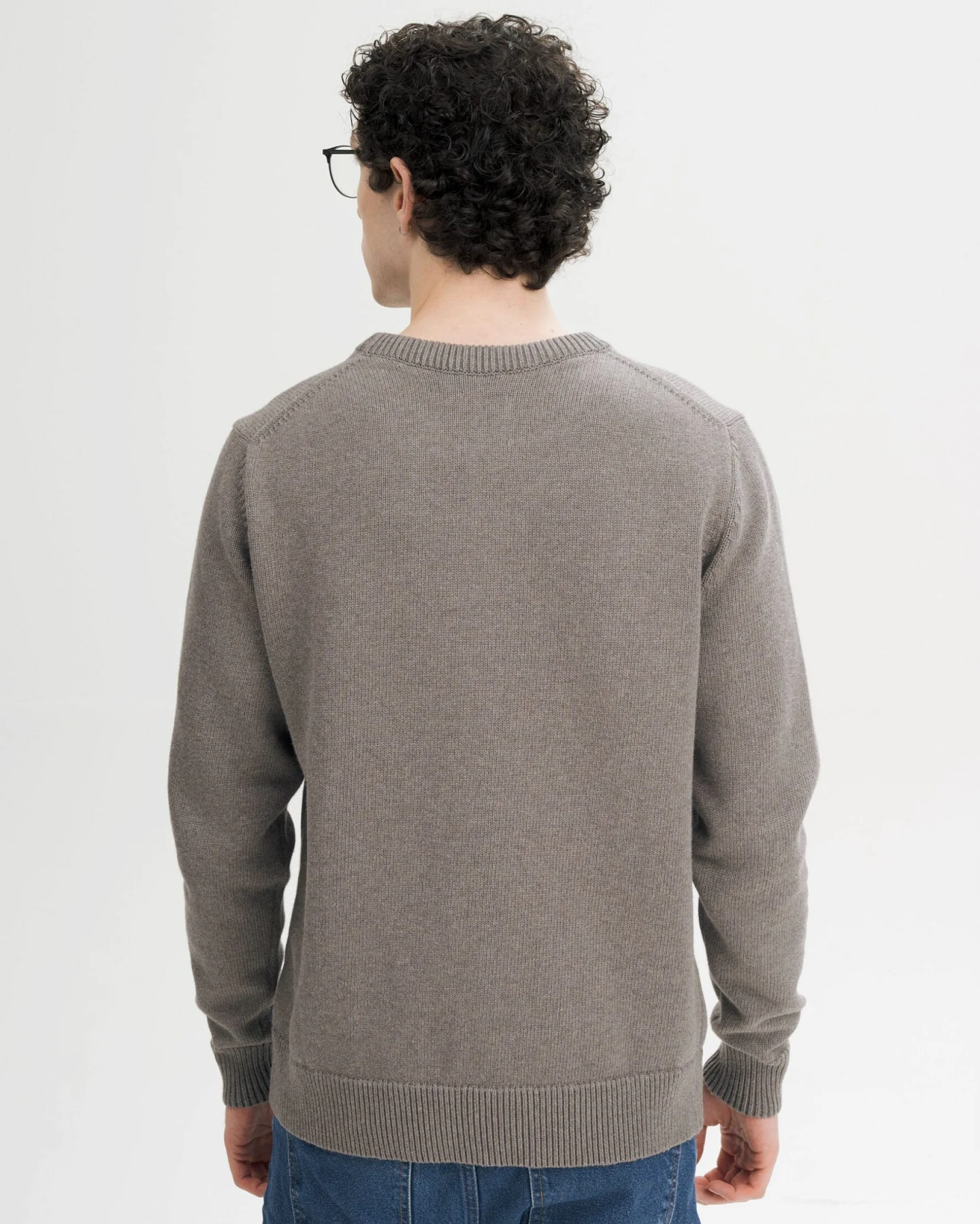 MELA Herren vegan Strickpullover Charun Bear In Melange – Ansicht 2
