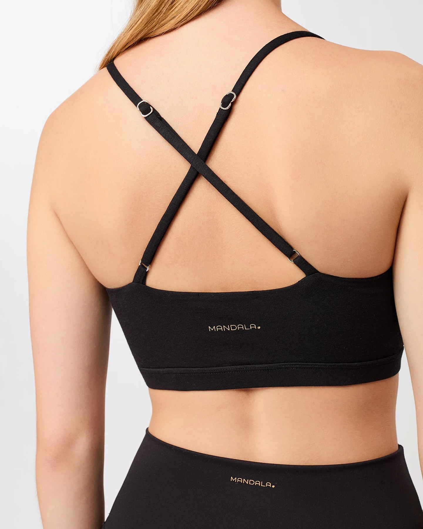 MANDALA Damen vegan Sport-Bh Comfort In Schwarz – Ansicht 2