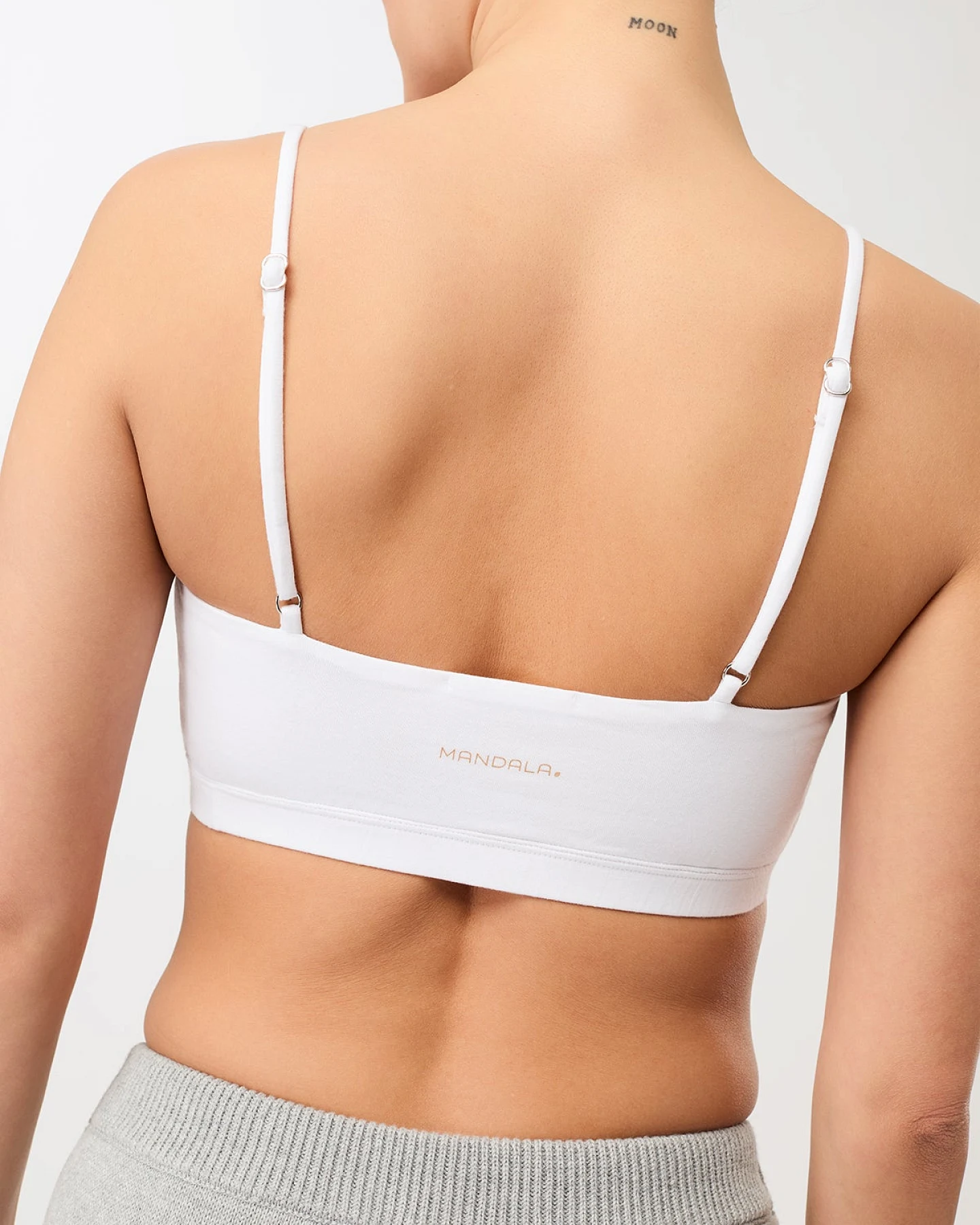 MANDALA Damen vegan Sport-Bh Comfort Weiß – Ansicht 2