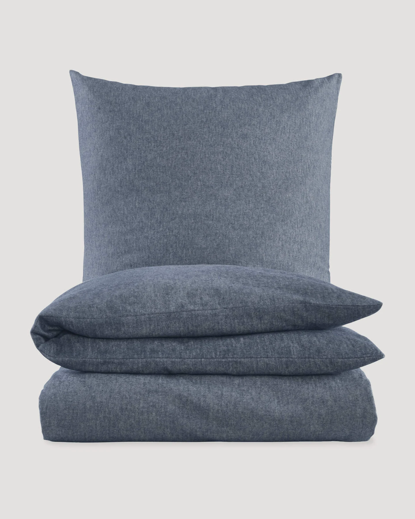 hessnatur Flanell Bettwäsche-Set XABI aus Bio-Baumwolle - blau - Größe 135x200 / 40x80 cm – Ansicht 3