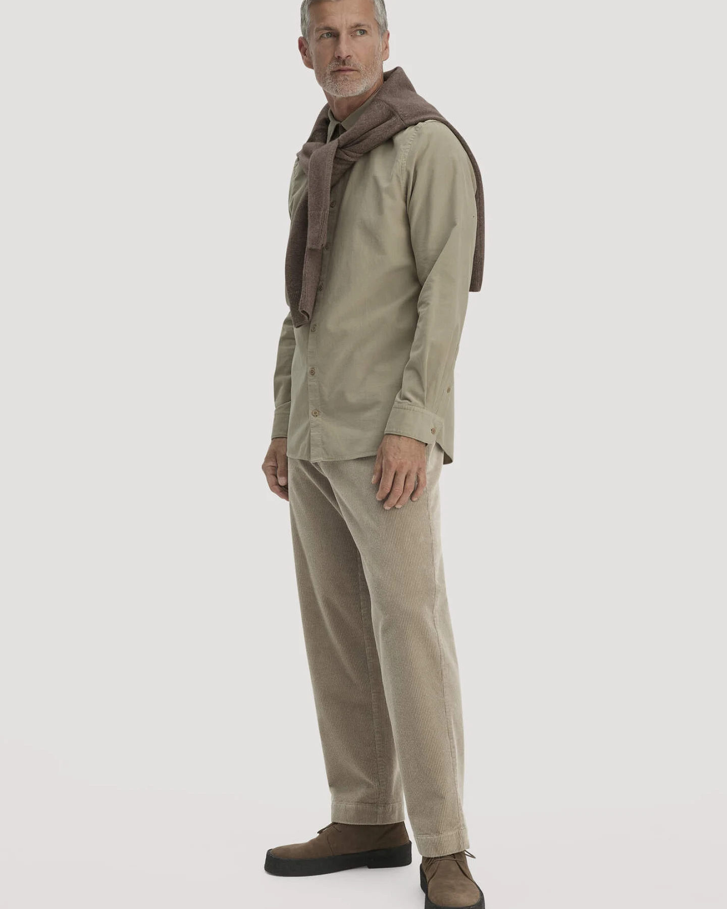 hessnatur Herren Cordhemd Regular aus Bio-Baumwolle - beige - Größe M (39/40) – Ansicht 2