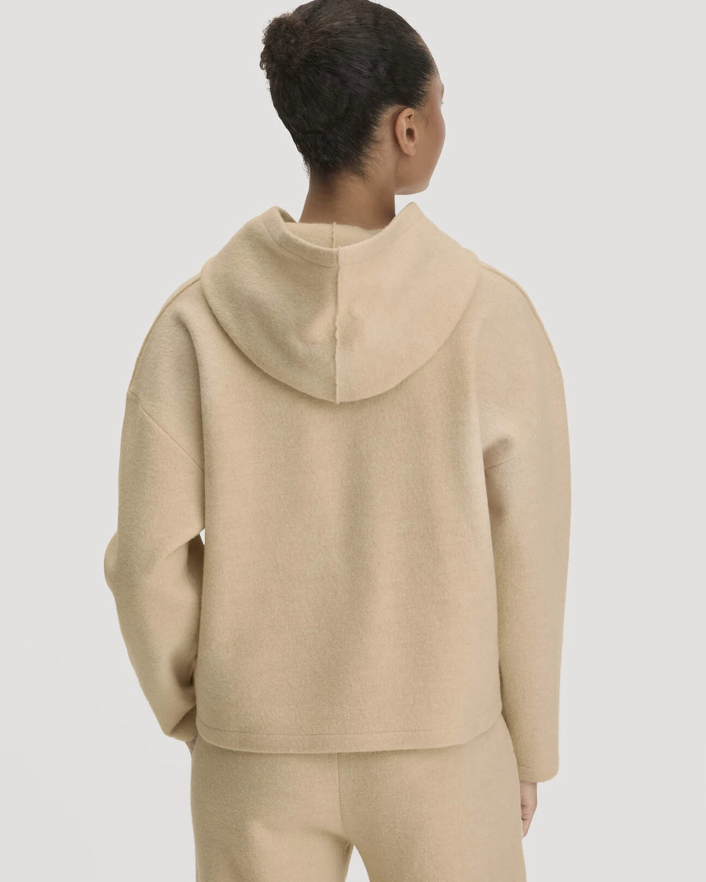 hessnatur Damen Pullover Oversize aus Bio-Merinowolle - beige - Größe L – Ansicht 3