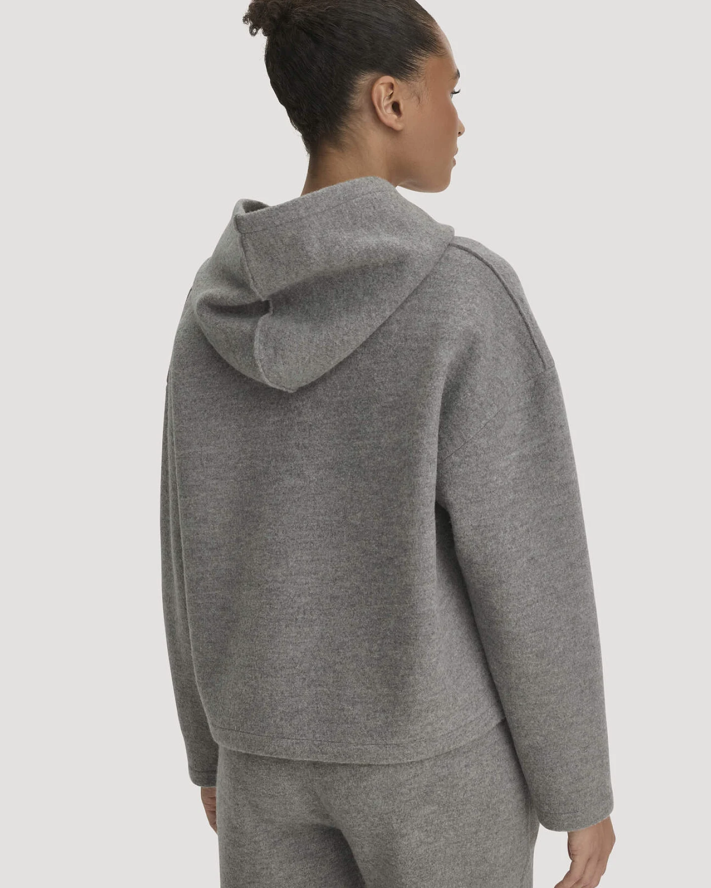 hessnatur Damen Pullover Oversize aus Bio-Merinowolle - grau - Größe S – Ansicht 3