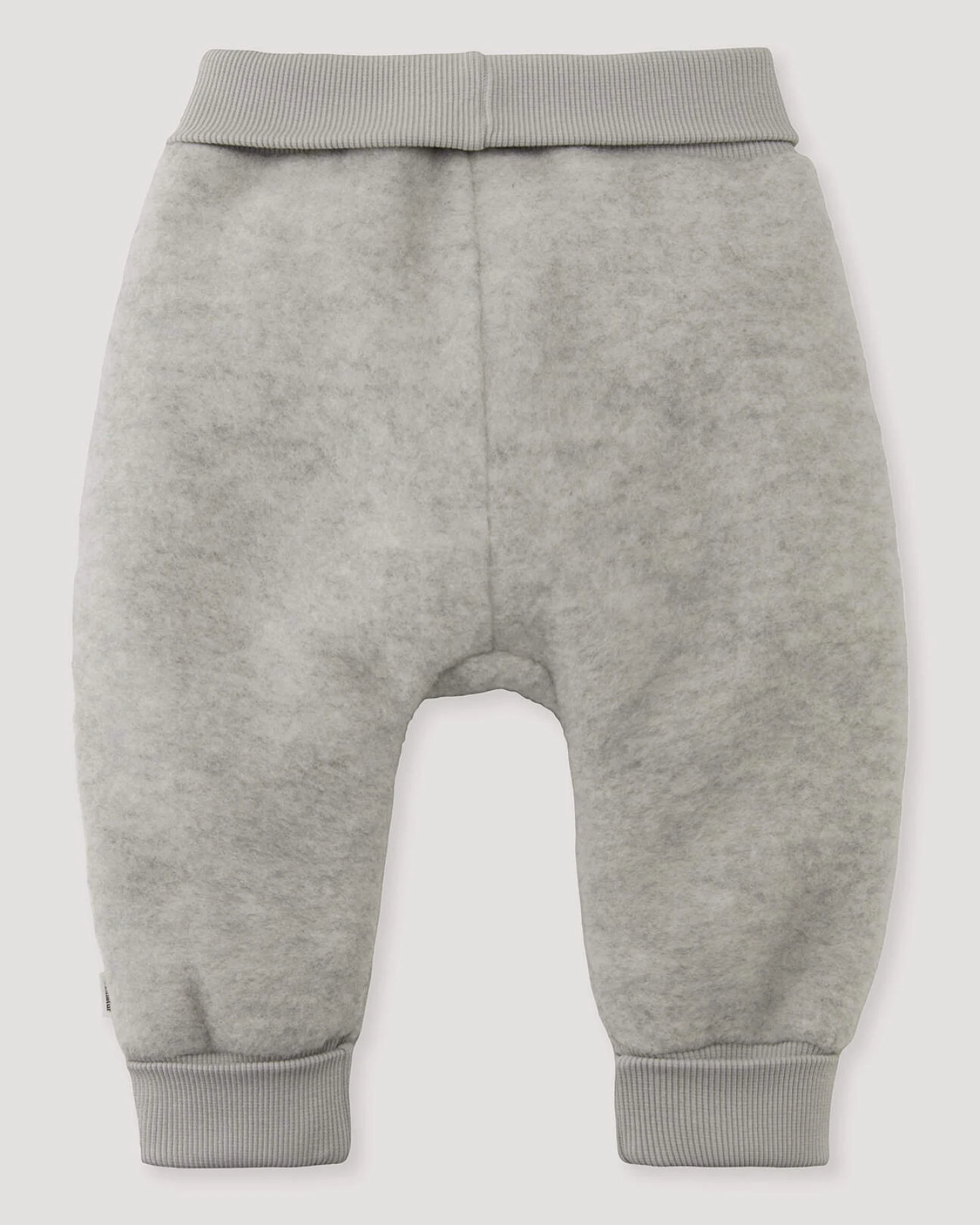 hessnatur Baby Wollfleece Hose aus Bio-Merinowolle - grau - Größe 62/68 – Ansicht 2