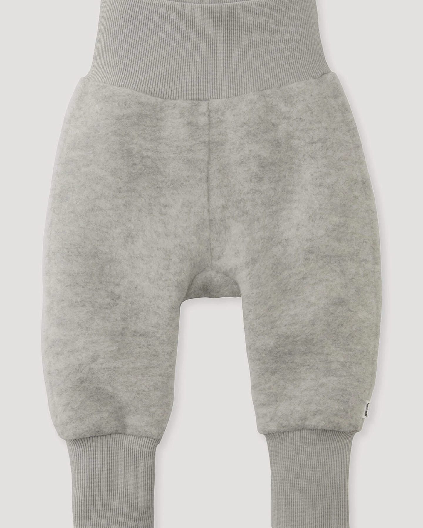 hessnatur Baby Wollfleece Hose aus Bio-Merinowolle - grau - Größe 62/68 – Ansicht 3