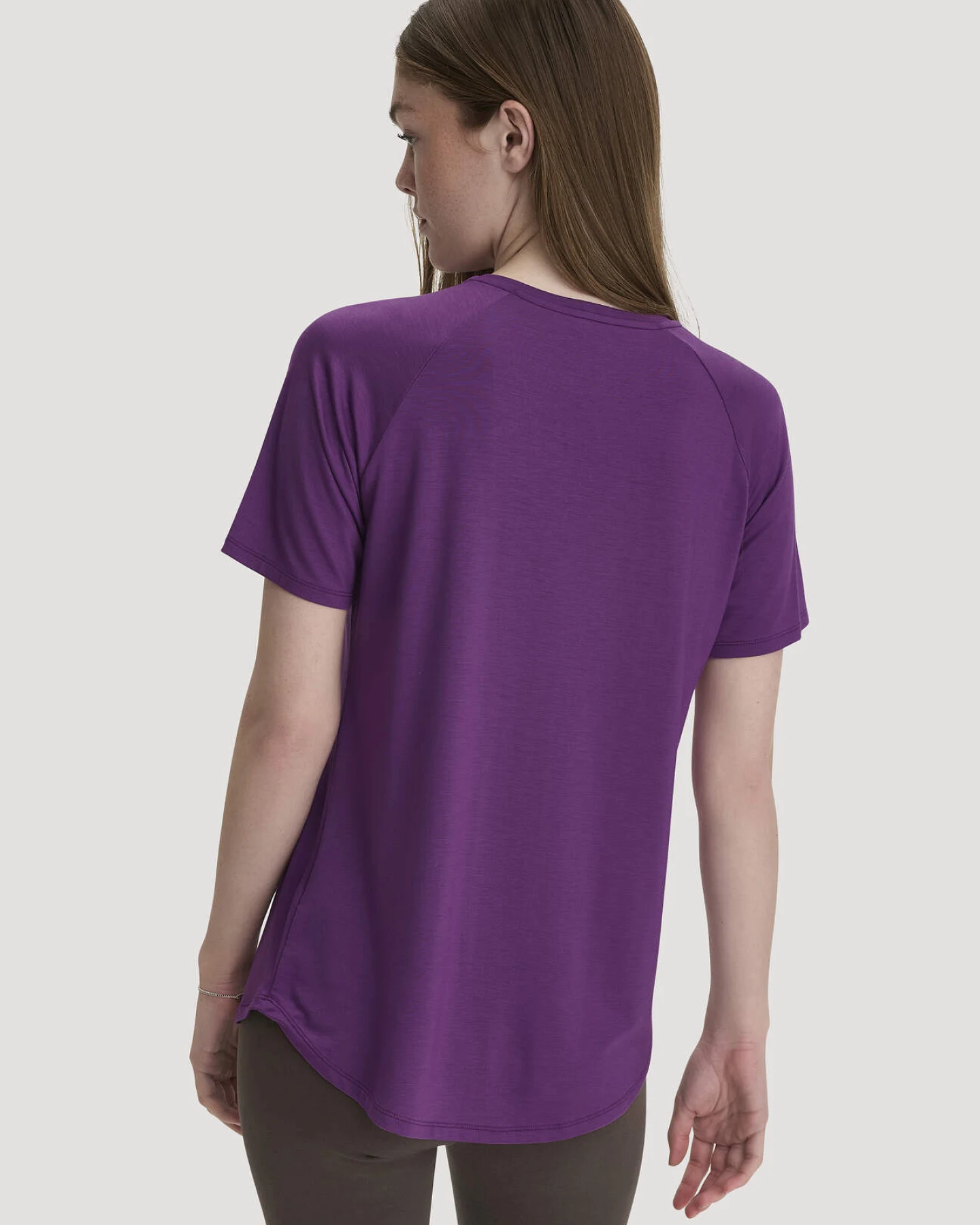 hessnatur Loungewear T-Shirt Regular ACTIVE COMFORT aus TENCEL™ Lyocell - lila - Größe 34 – Ansicht 3