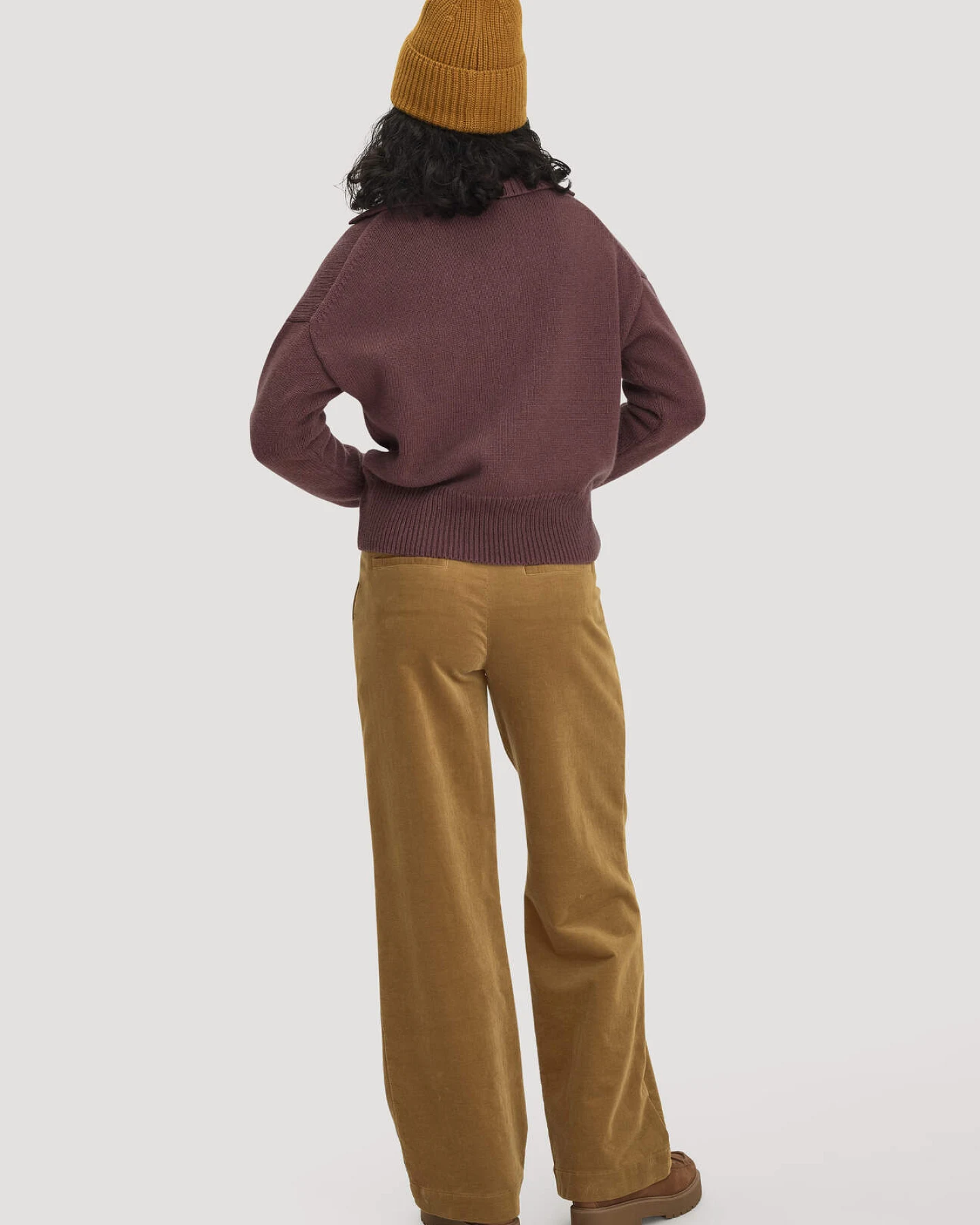 hessnatur Damen Cordhose Wide Leg aus Bio-Baumwolle - orange - Größe 40 – Ansicht 2