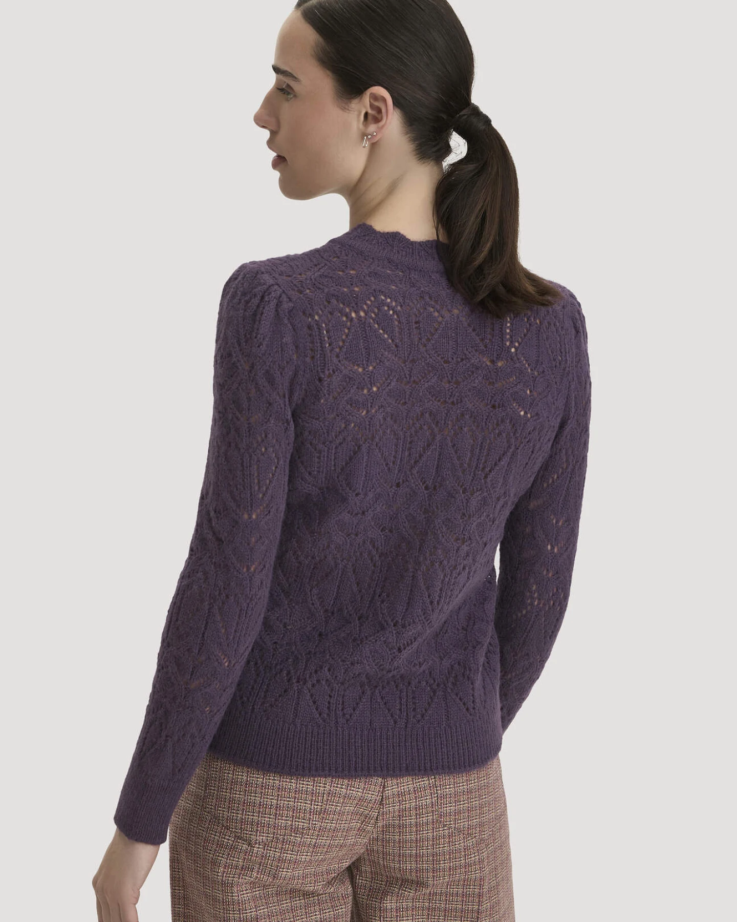hessnatur Damen Pullover Regular aus Alpaka - lila - Größe XXL – Ansicht 3