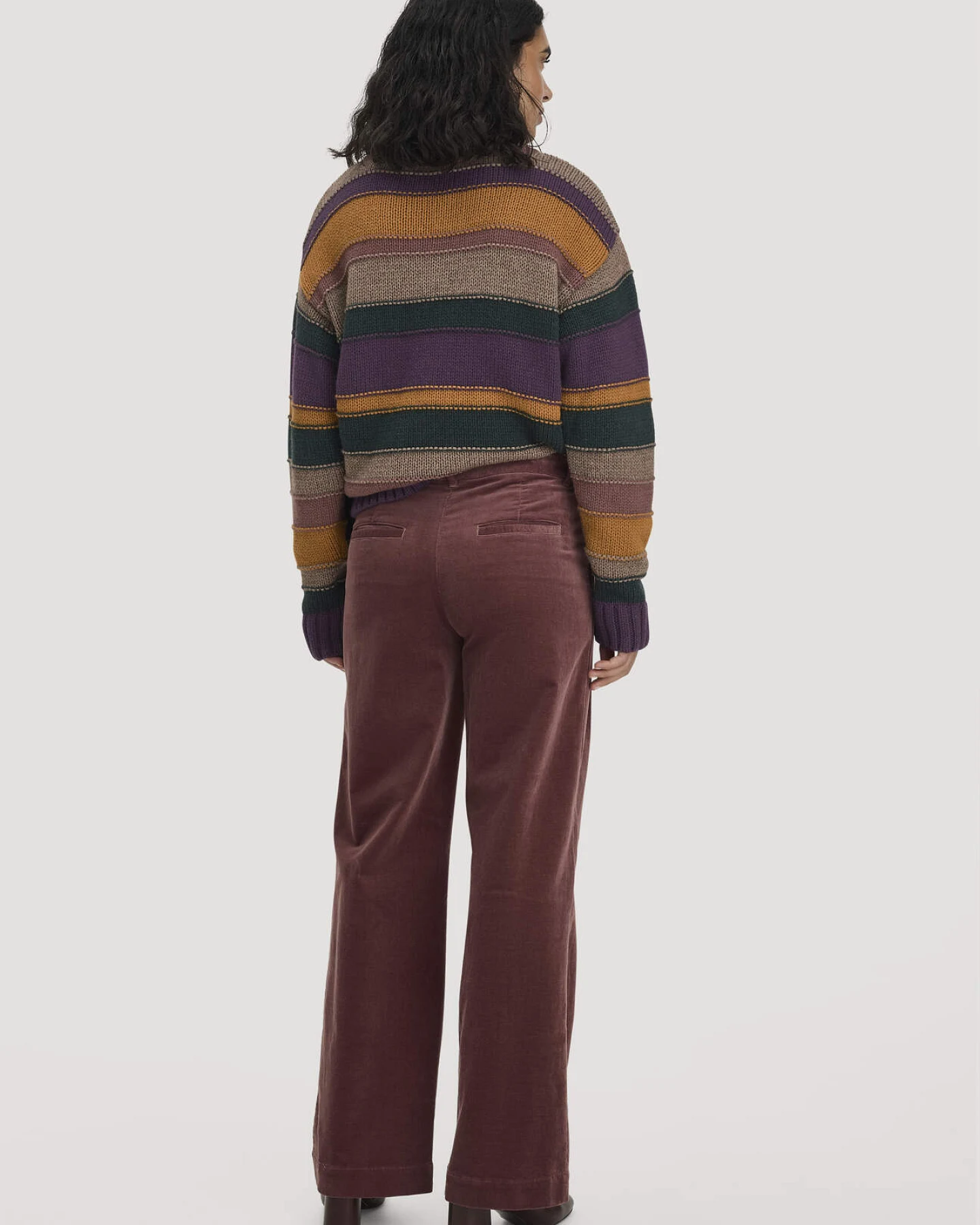 hessnatur Damen Cordhose Wide Leg aus Bio-Baumwolle - rot - Größe 36 – Ansicht 2