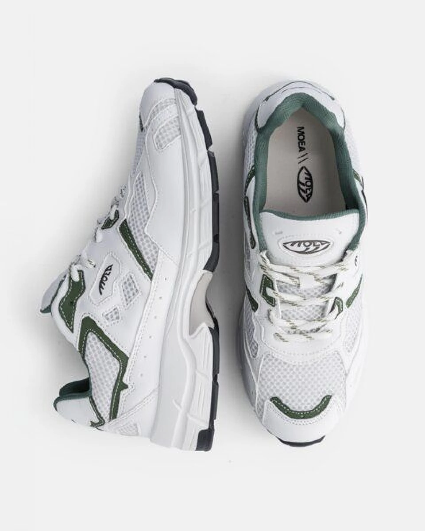 MoEa Sneakers Rush - White & Green - Apple – Ansicht 2