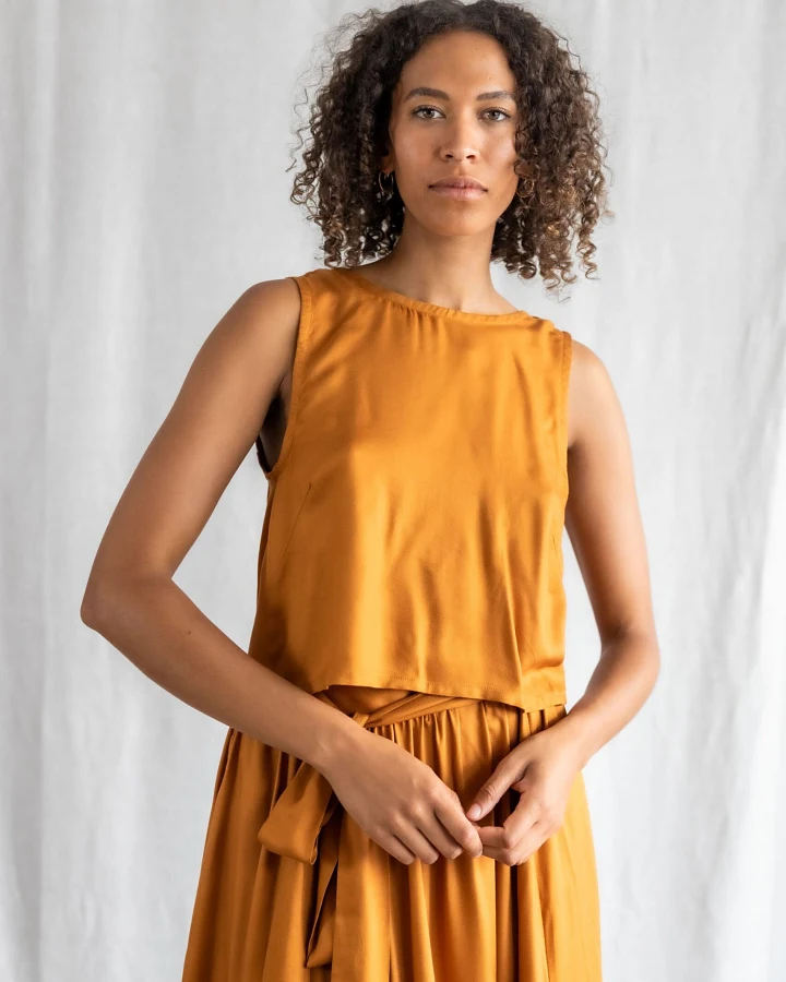 Jyoti - Fair Works Damen vegan Top Kiran Kupfer