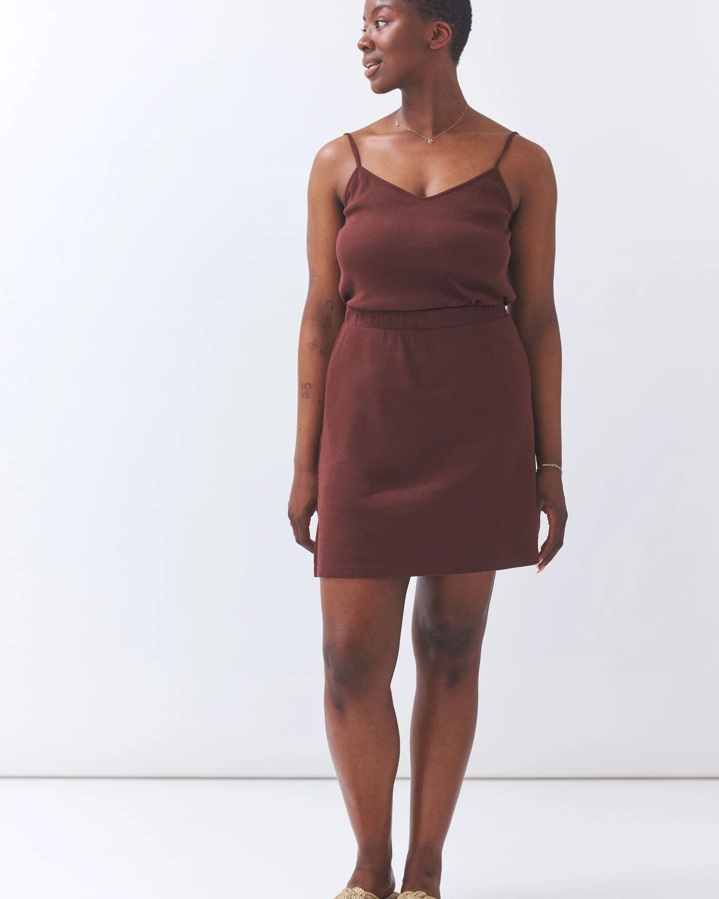 Baìge the Label Damen vegan Minirock Bay Dark Chocolate – Ansicht 2