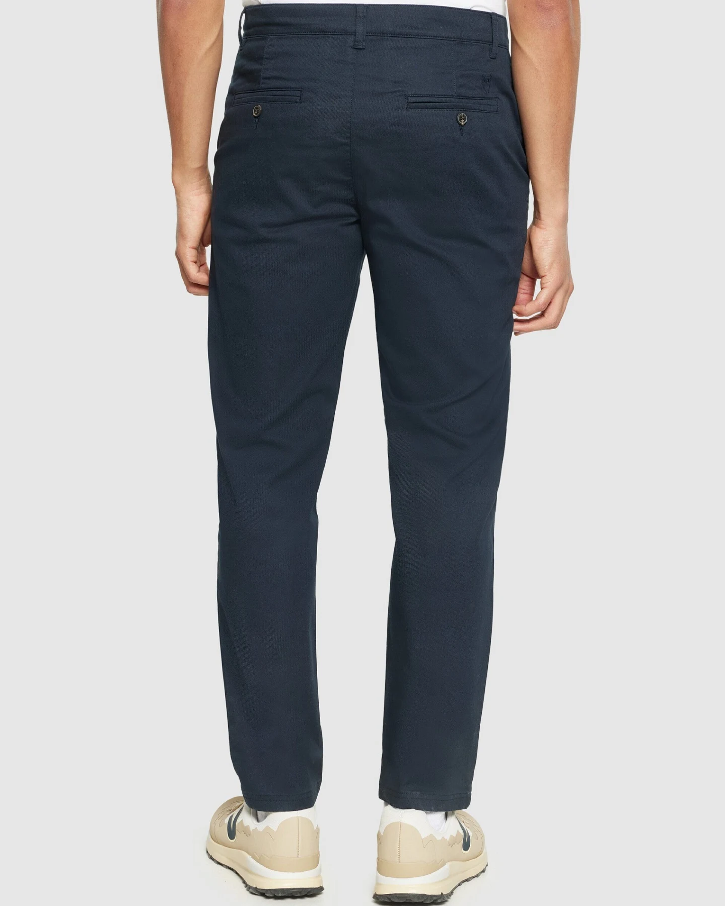KnowledgeCotton Apparel Herren vegan Hose Canvas Chuck Regular Total Eclipse Navy – Ansicht 2