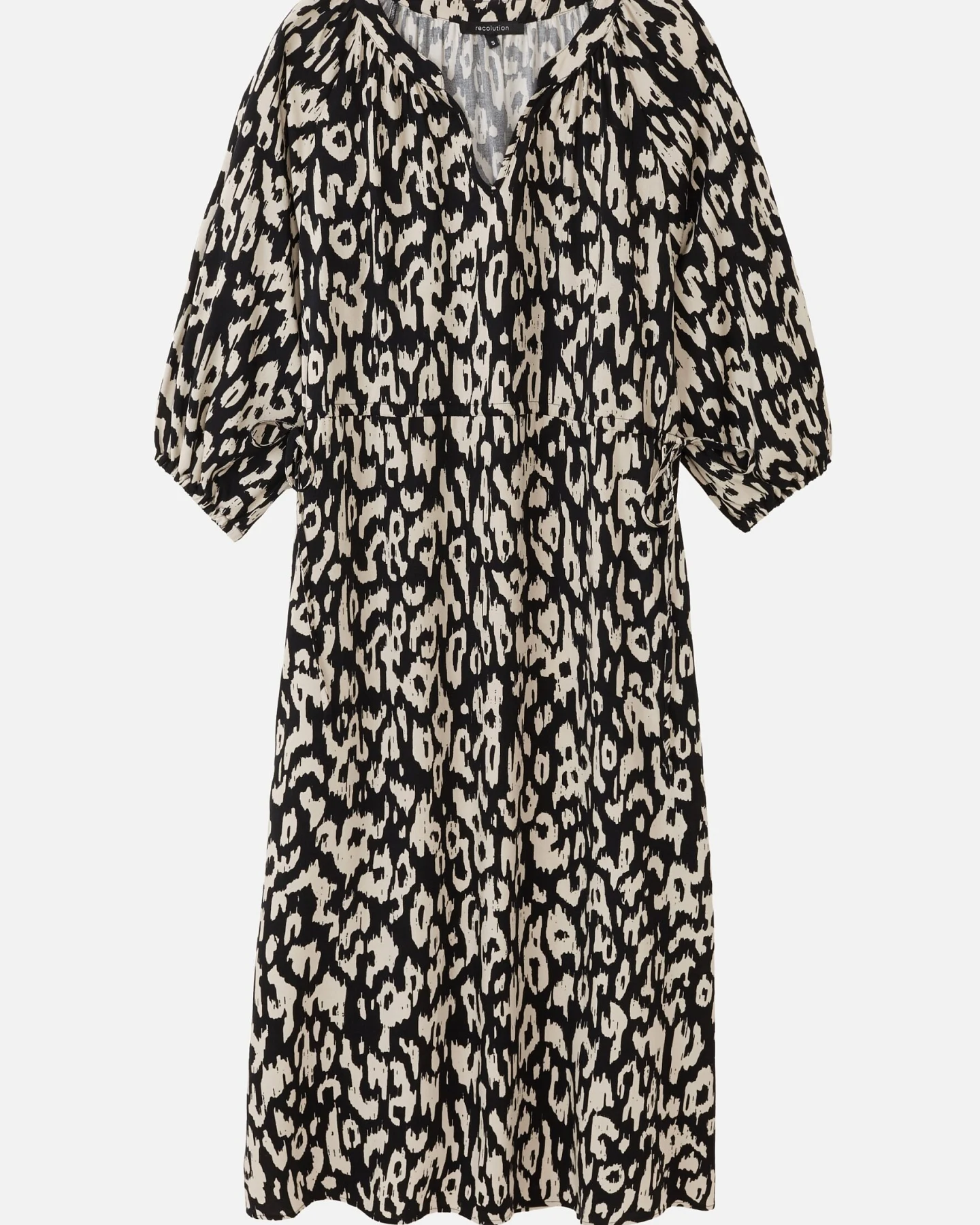 Recolution Damen vegan Kleid Nemesia Blot Schwarz – Ansicht 2